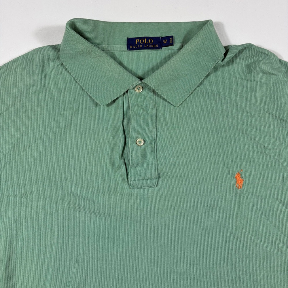 Polo Ralph‎ Lauren Polo Shirt Mens 2XB Big Short Sleeve Pique Sage Green